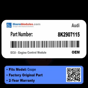 8K2907115 ECU - Engine Control Module | Audi Coupe | Genuine OEM Part