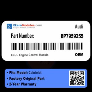 8P7959255 ECU - Engine Control Module | Audi Cabriolet | Genuine OEM Part