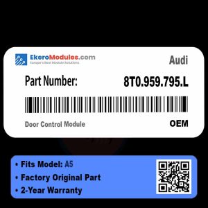 8T0.959.795.L Door Control Module | Audi A5 | Genuine OEM Part
