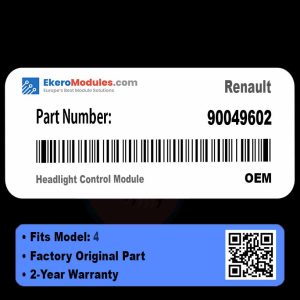 90049602 Headlight Control Module | Renault 4 | Genuine OEM Part