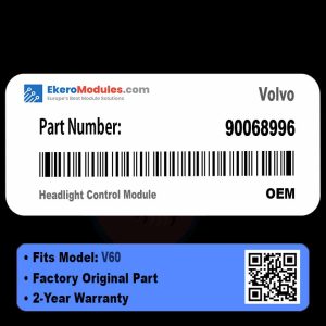 90068996 Headlight Control Module | Volvo V60 | Genuine OEM Part