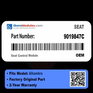 9019847C Seat Control Module | SEAT Alhambra | Genuine OEM Part