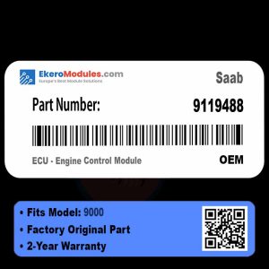 9119488 ECU - Engine Control Module | Saab 9000 | Genuine OEM Part