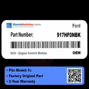 917HF0NBK ECU - Engine Control Module | Ford Ka | Genuine OEM Part