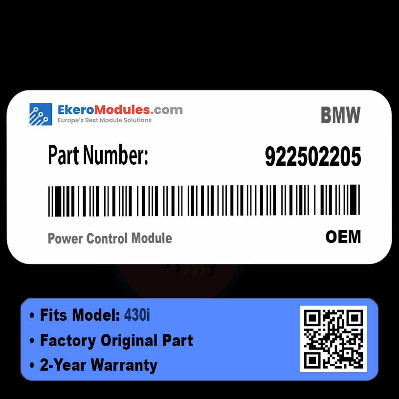 922502205 Power Control Module | BMW 430i | Genuine OEM Part