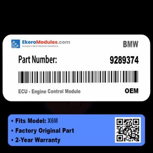 9289374 ECU - Engine Control Module | BMW X6M | Genuine OEM Part