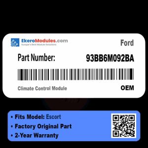 93BB6M092BA Climate Control Module | Ford Escort | Genuine OEM Part