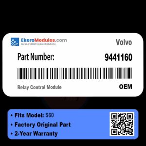 9441160 Relay Control Module | Volvo S60 | Genuine OEM Part