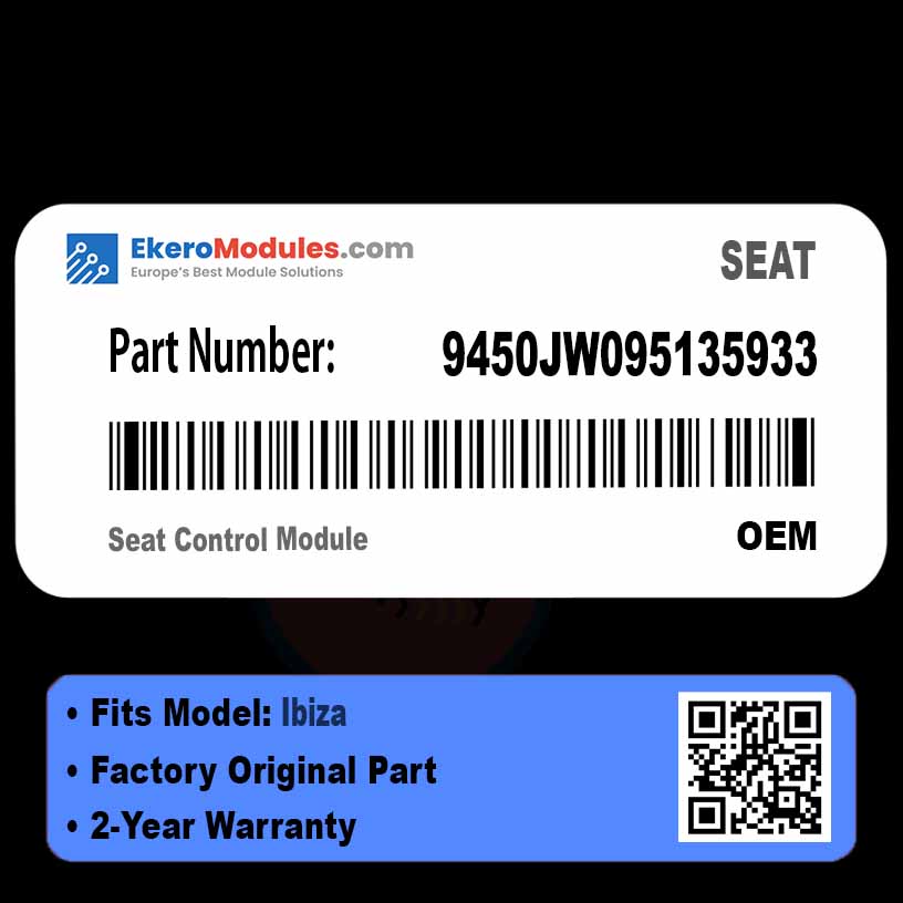 9450JW095135933 Seat Control Module | SEAT Ibiza | Genuine OEM Part