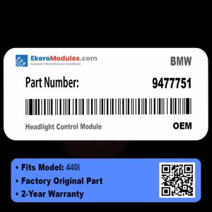 9477751 Headlight Control Module | BMW 440i | Genuine OEM Part