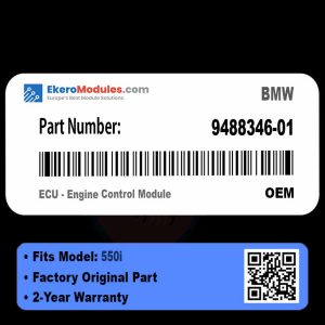 9488346-01 ECU - Engine Control Module | BMW 550i | Genuine OEM Part