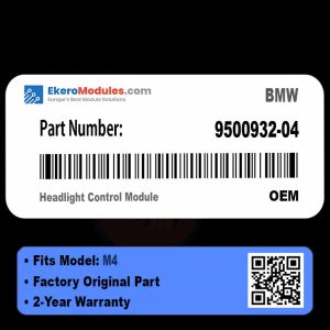 9500932-04 Headlight Control Module | BMW M4 | Genuine OEM Part