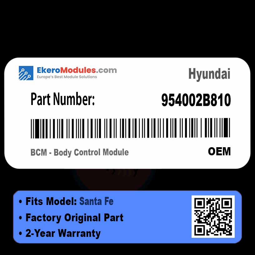 954002B810 BCM - Body Control Module | Hyundai Santa Fe | Genuine OEM Part