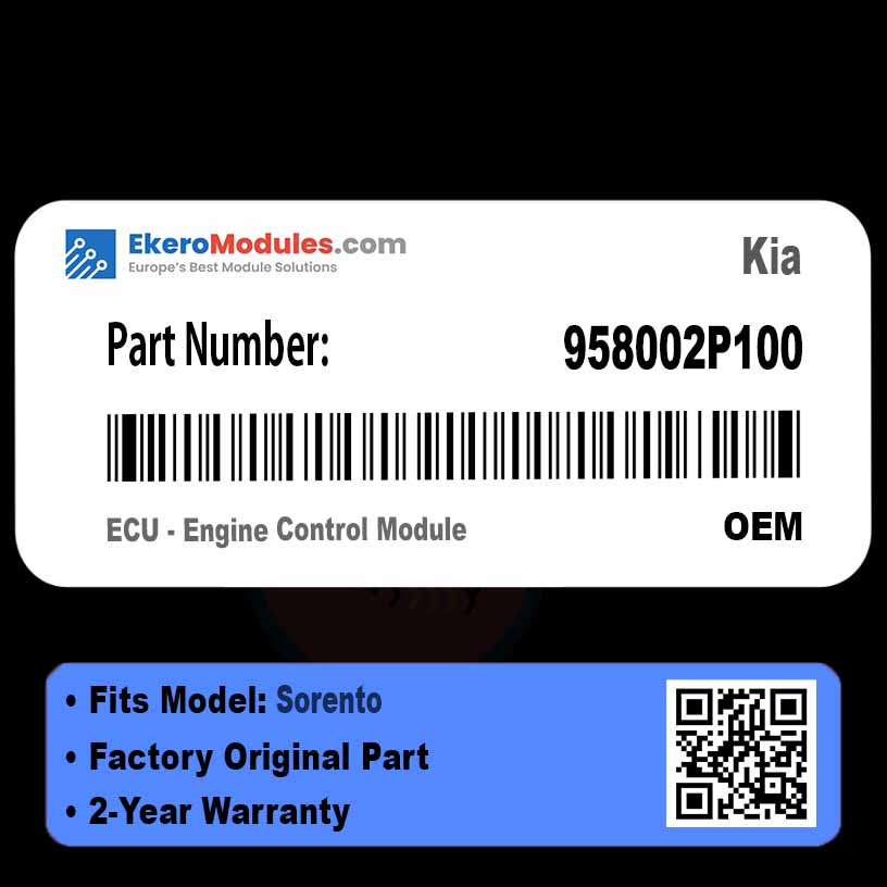 958002P100 ECU - Engine Control Module | Kia Sorento | Genuine OEM Part