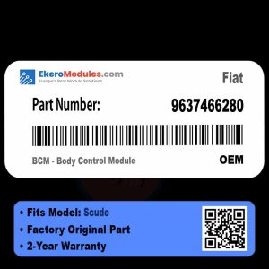 9637466280 BCM - Body Control Module | Fiat Scudo | Genuine OEM Part