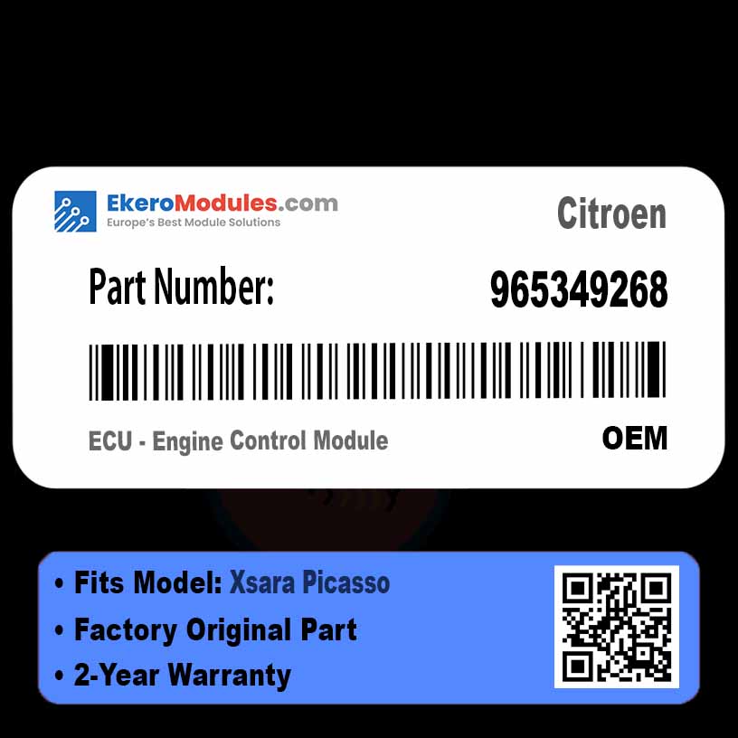 965349268 ECU - Engine Control Module | Citroen Xsara Picasso | Genuine OEM Part