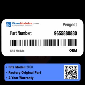 9655880880 SRS Module | Peugeot 2008 | Genuine OEM Part