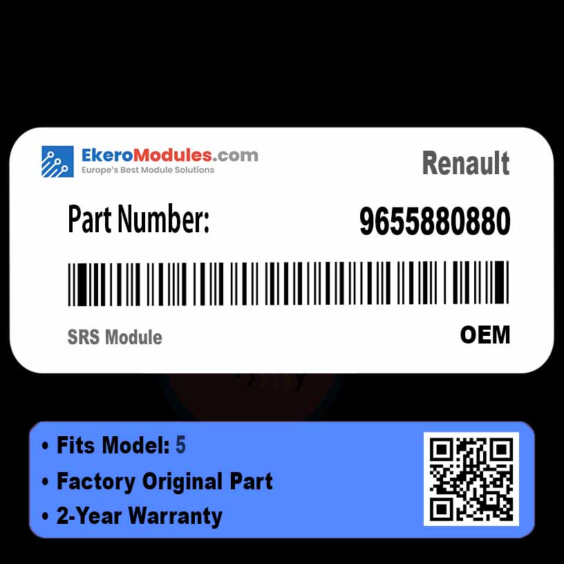 9655880880 SRS Module | Renault 5 | Genuine OEM Part
