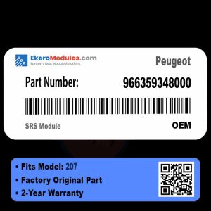 966359348000 SRS Module | Peugeot 207 | Genuine OEM Part