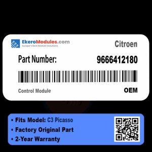 9666412180 Control Module | Citroen C3 Picasso | Genuine OEM Part