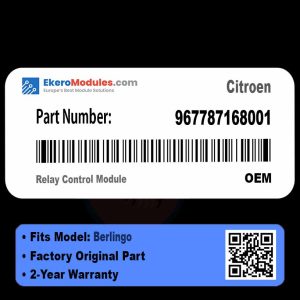 967787168001 Relay Control Module | Citroen Berlingo | Genuine OEM Part