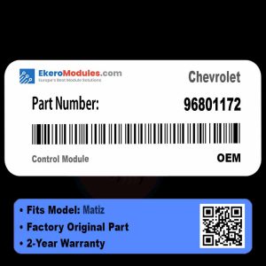 96801172 Control Module | Chevrolet Matiz | Genuine OEM Part