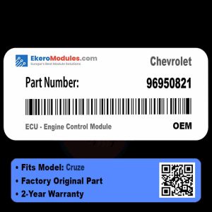 96950821 ECU - Engine Control Module | Chevrolet Cruze | Genuine OEM Part