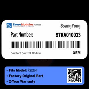 97RA010033 Comfort Control Module | SsangYong Rexton | Genuine OEM Part