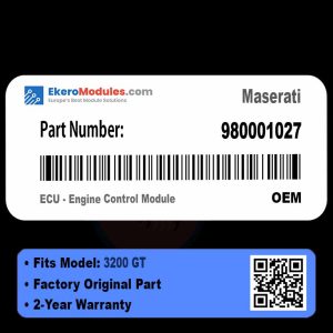 980001027 ECU - Engine Control Module | Maserati 3200 GT | Genuine OEM Part