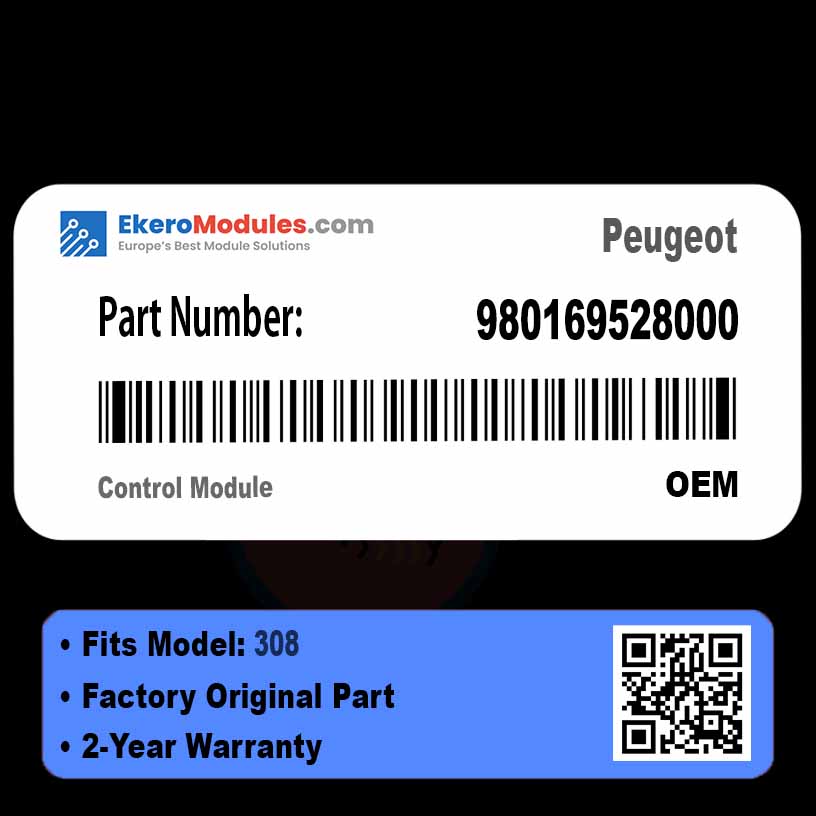 980169528000 Control Module | Peugeot 308 | Genuine OEM Part