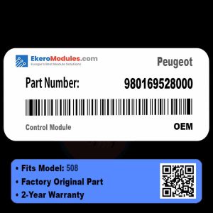 980169528000 Control Module | Peugeot 508 | Genuine OEM Part
