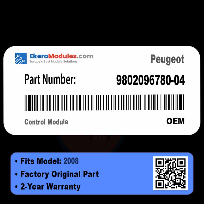 9802096780-04 Control Module | Peugeot 2008 | Genuine OEM Part
