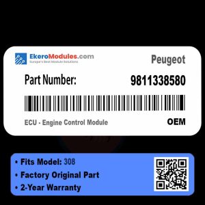9811338580 ECU - Engine Control Module | Peugeot 308 | Genuine OEM Part
