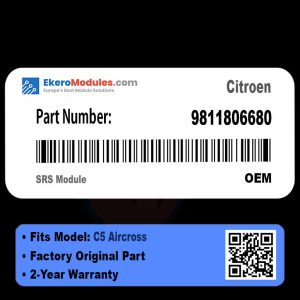 9811806680 SRS Module | Citroen C5 Aircross | Genuine OEM Part