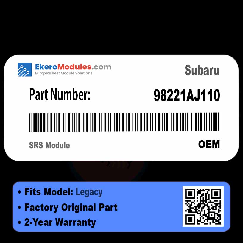 98221AJ110 SRS Module | Subaru Legacy | Genuine OEM Part