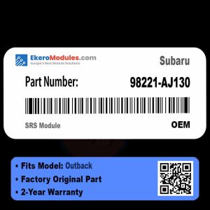 98221-AJ130 SRS Module | Subaru Outback | Genuine OEM Part