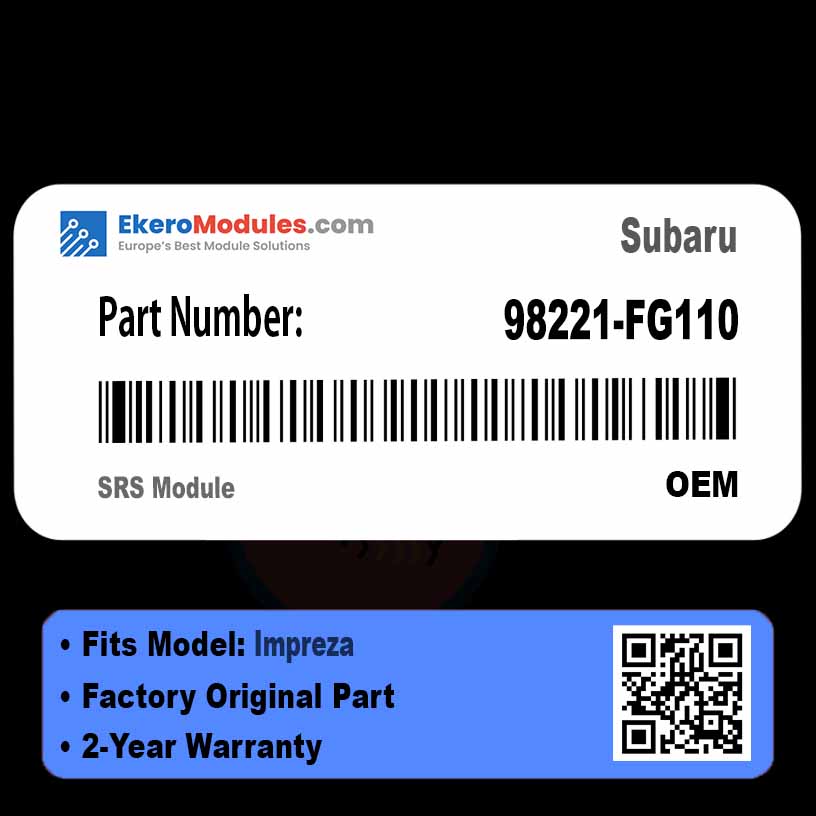 98221-FG110 SRS Module | Subaru Impreza | Genuine OEM Part