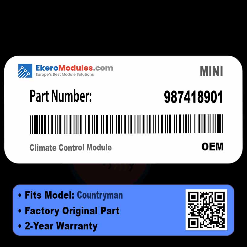 987418901 Climate Control Module | MINI Countryman | Genuine OEM Part