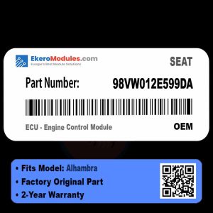 98VW012E599DA ECU - Engine Control Module | SEAT Alhambra | Genuine OEM Part