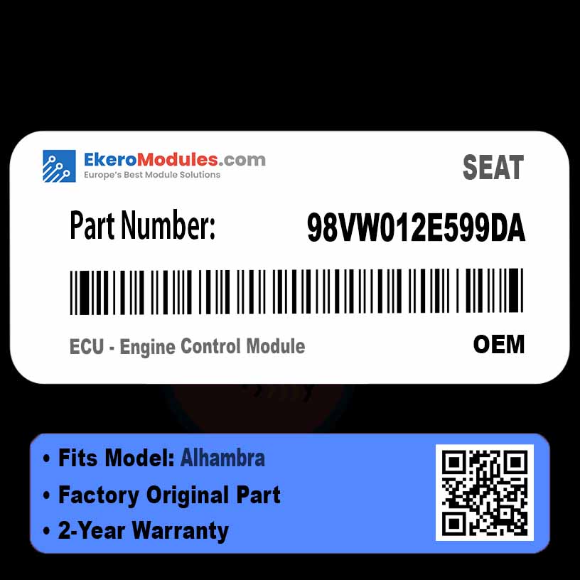 98VW012E599DA ECU - Engine Control Module | SEAT Alhambra | Genuine OEM Part