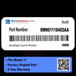 9MN01118402AA Headlight Control Module | Audi S7 | Genuine OEM Part