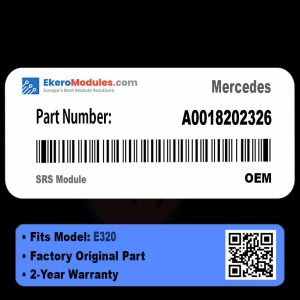 A0018202326 SRS Module | Mercedes E320 | Genuine OEM Part
