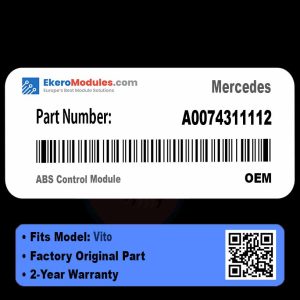 A0074311112 ABS Control Module | Mercedes Vito | Genuine OEM Part