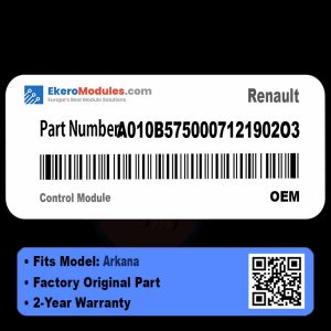 A010B5750007121902O3 Control Module | Renault Arkana | Genuine OEM Part