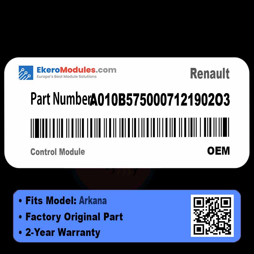 A010B5750007121902O3 Control Module | Renault Arkana | Genuine OEM Part