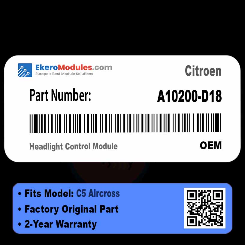 A10200-D18 Headlight Control Module | Citroen C5 Aircross | Genuine OEM Part