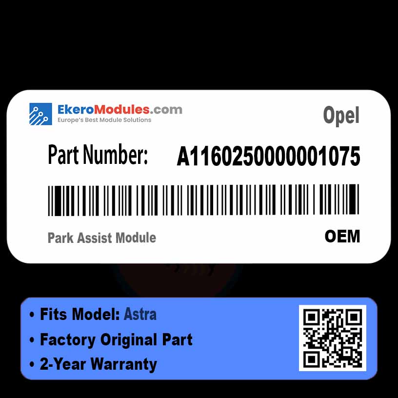 A1160250000001075 Park Assist Module | Opel Astra | Genuine OEM Part