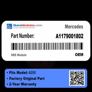 A1179001802 SRS Module | Mercedes A200 | Genuine OEM Part