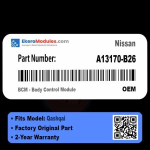 A13170-B26 BCM - Body Control Module | Nissan Qashqai | Genuine OEM Part