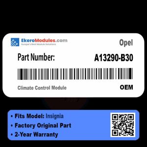 A13290-B30 Climate Control Module | Opel Insignia | Genuine OEM Part